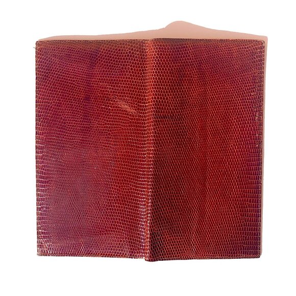 VTG Women’s Neiman Marcus Lizard Embossed Leather Wallet/Checkbook Cover Spain - Picture 3 of 9